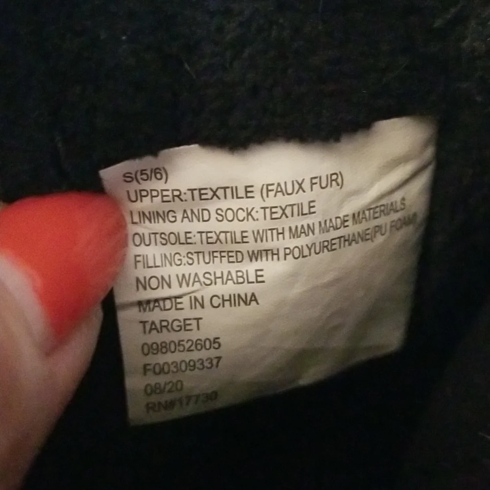 NWOT Target Faux Fur Slippers in Gray